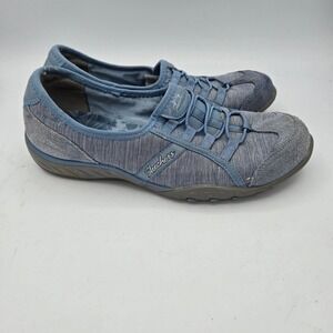 Skechers Relaxed Fit Memory Foam Comfort Slip On Blue Shoes Women's